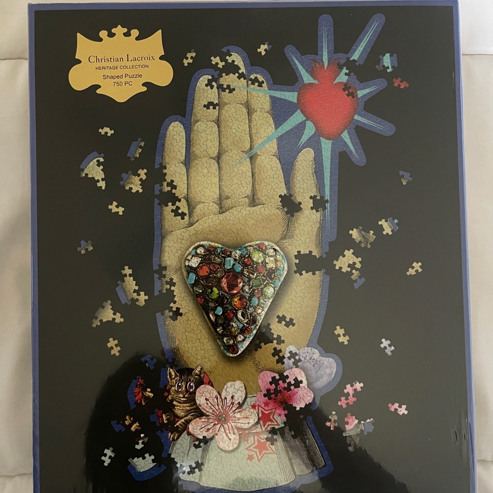 Christian Lacroix Shaped Jigsaw Puzzle with Heart and Star
